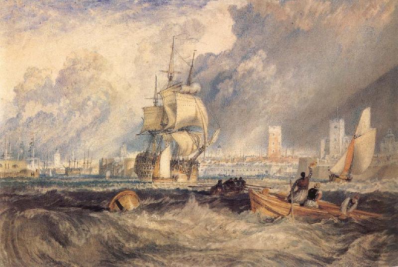 J.M.W. Turner Portsmouth Norge oil painting art